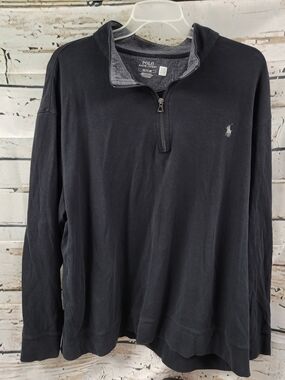 Polo Ralph Lauren Men's 3XB Quarter Zip Pullover Navy Big & Tall